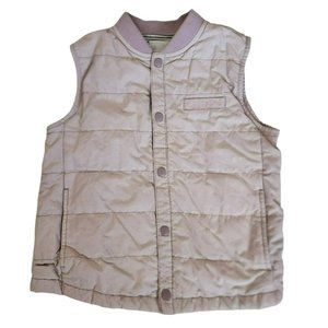 JAJU Kids Girls Light Purple Button Front Lined Puffer Jacket Vest Sz 110cm/US 6